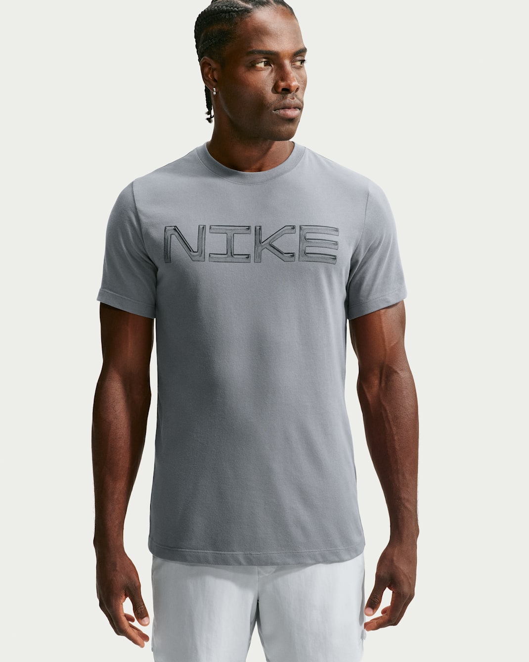 Nike Men's Dri-FIT Training T-Shirt - Smoke Grey/Black