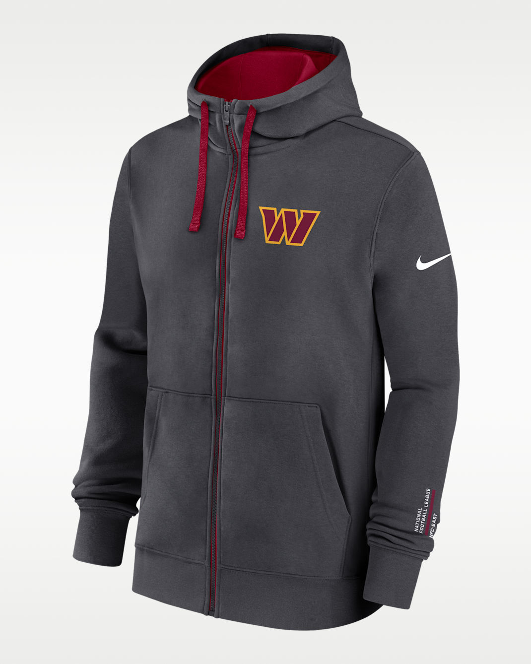 Washington Commanders Playbook Page Club Men's Nike NFL Full-Zip Hoodie - Anthracite