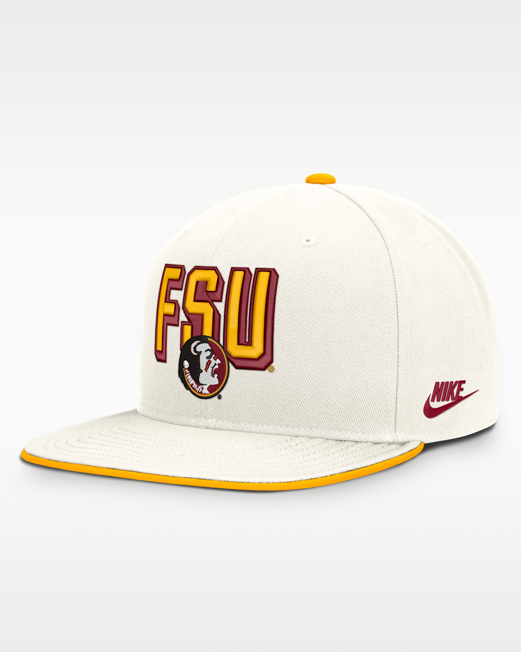 Gorra universitaria Nike Dri-FIT ajustable para hombre Florida State Legacy Letter & Mascot Pro - Blanco