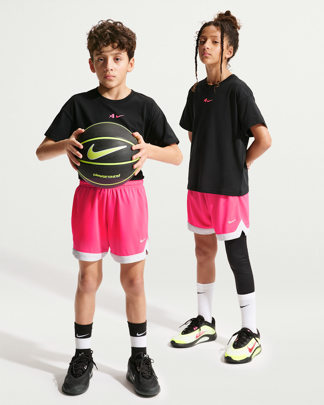 A'ja Wilson Big Kids' Dri-FIT Basketball Shorts - Hyper Pink/Pure Platinum