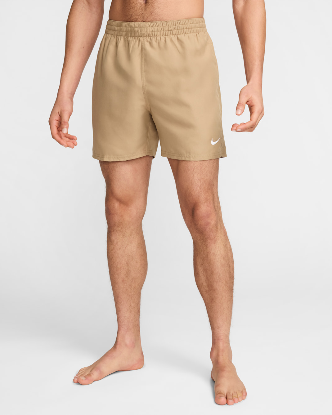 Shorts de playa o alberca con forro de ropa interior para hombre de 12.7 cm Nike Swim Breaker Essential - Beige paracaídas/Blanco