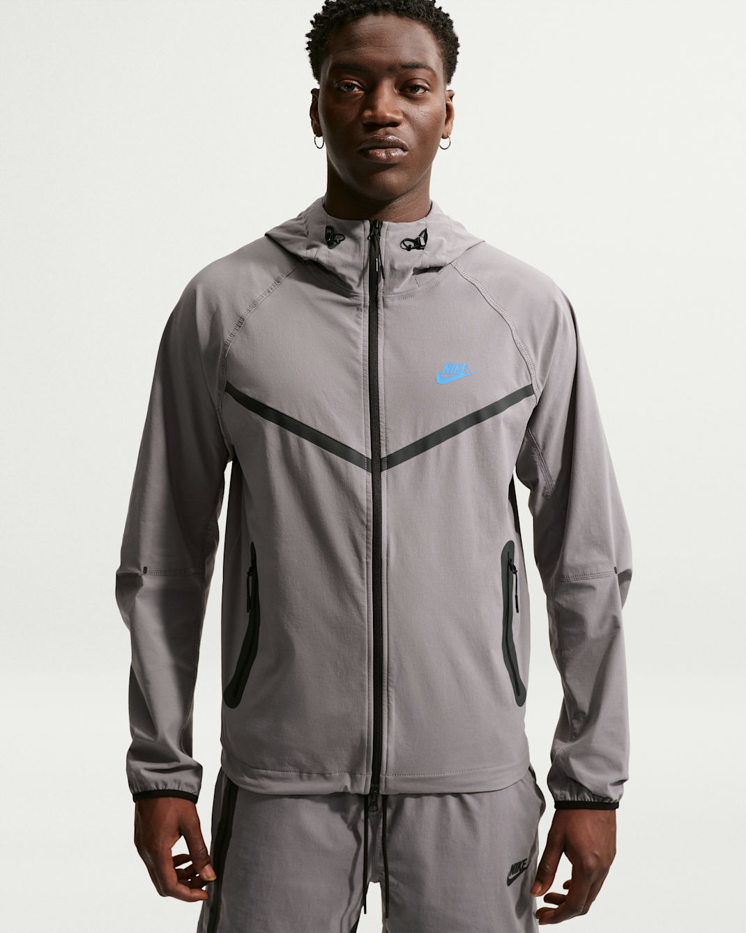 Nike Tech Men's Dri-FIT Woven Full-Zip Windrunner Jacket - Pencil Point/Pencil Point/Blue Crystal