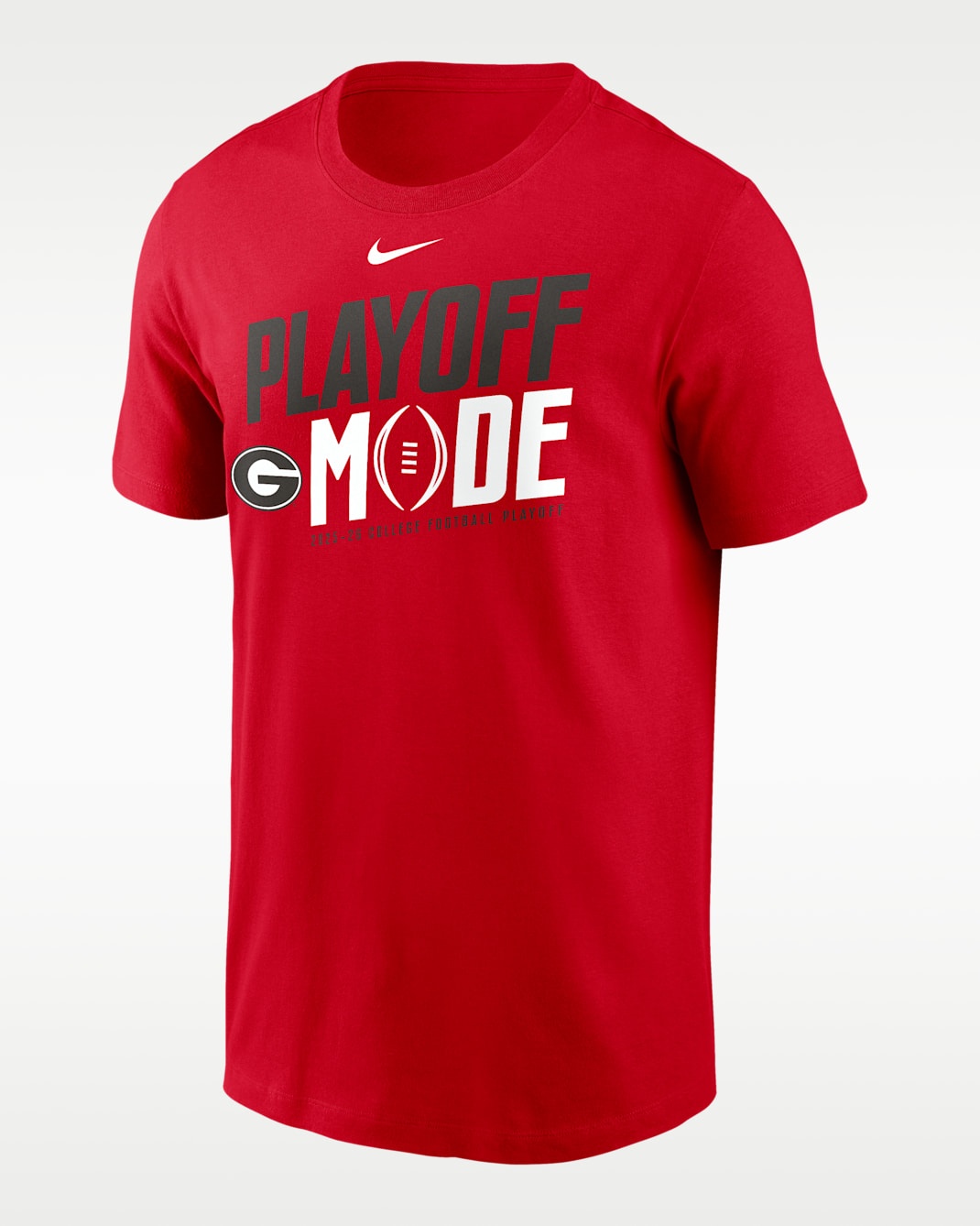 Georgia 2025/26 College Football Playoff Bound Pass Protection Men's Nike College T-Shirt - Red