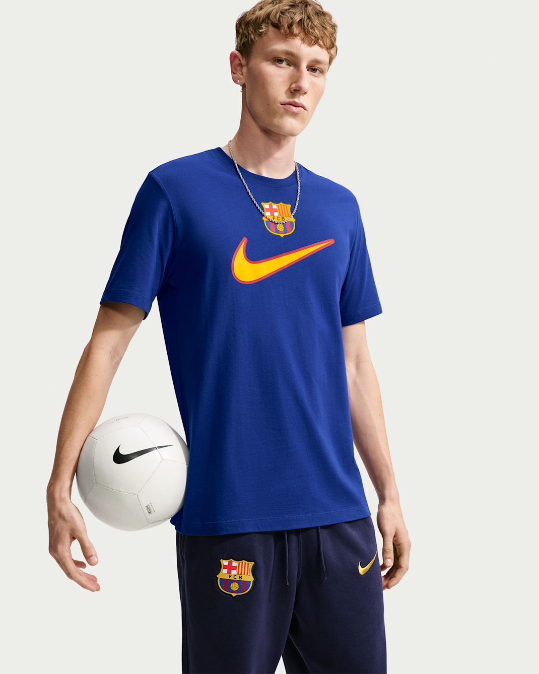 FC Barcelona Swoosh Men's Nike Soccer T-Shirt