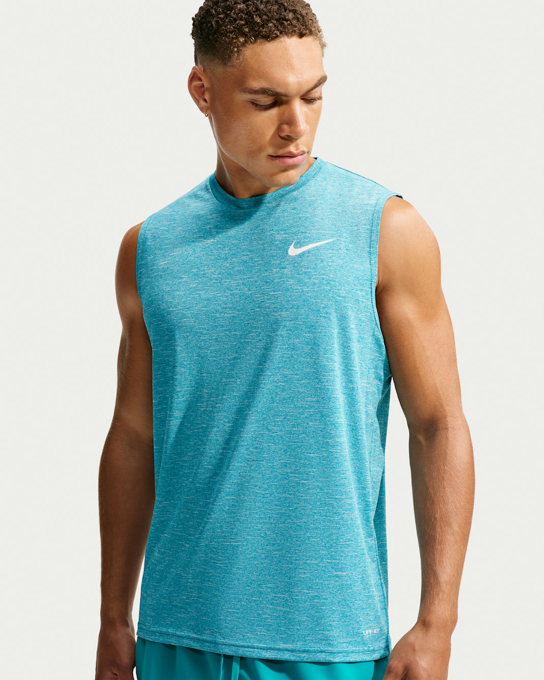 Camiseta sin mangas para hombre Nike Swim Hydroguard Essential - Energía/Blanco