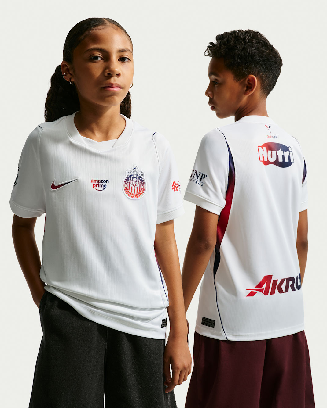 Jersey de futbol Nike Dri-FIT Replica del C.D. Guadalajara visitante 2026/27 Stadium para niños talla grande - Blanco/Azul fiel/Rojo velocidad