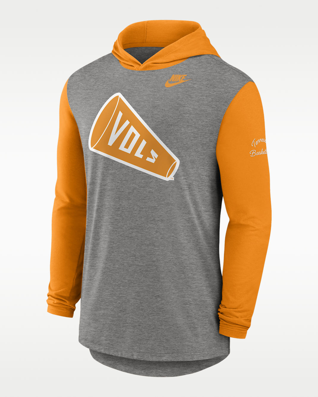 Tennessee Campus Legacy Men's Nike Dri-FIT College Long-Sleeve Hooded T-Shirt - Grey Heather
