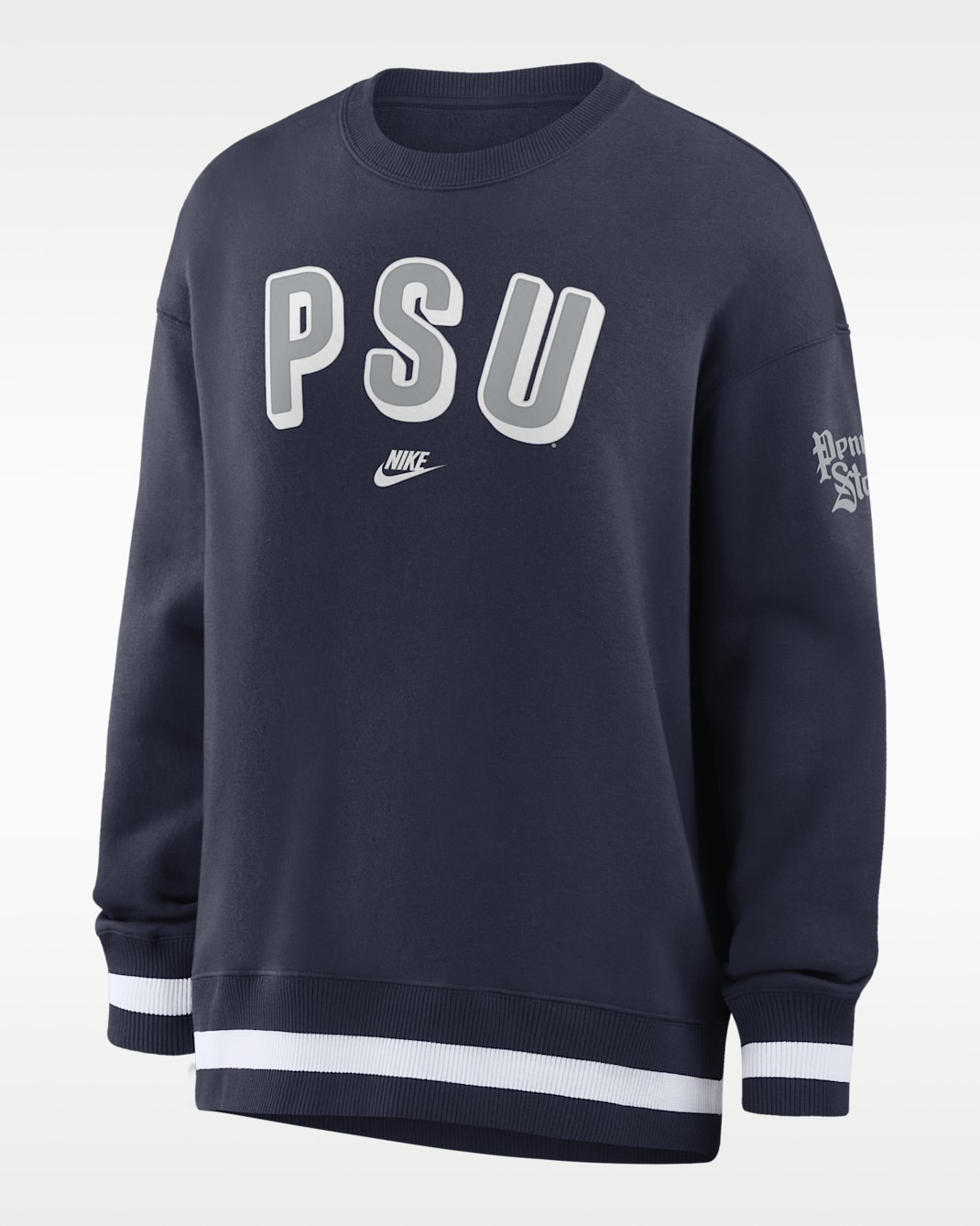 Penn State Legacy Phoenix Women's Nike College Oversized Pullover Crew - College Navy