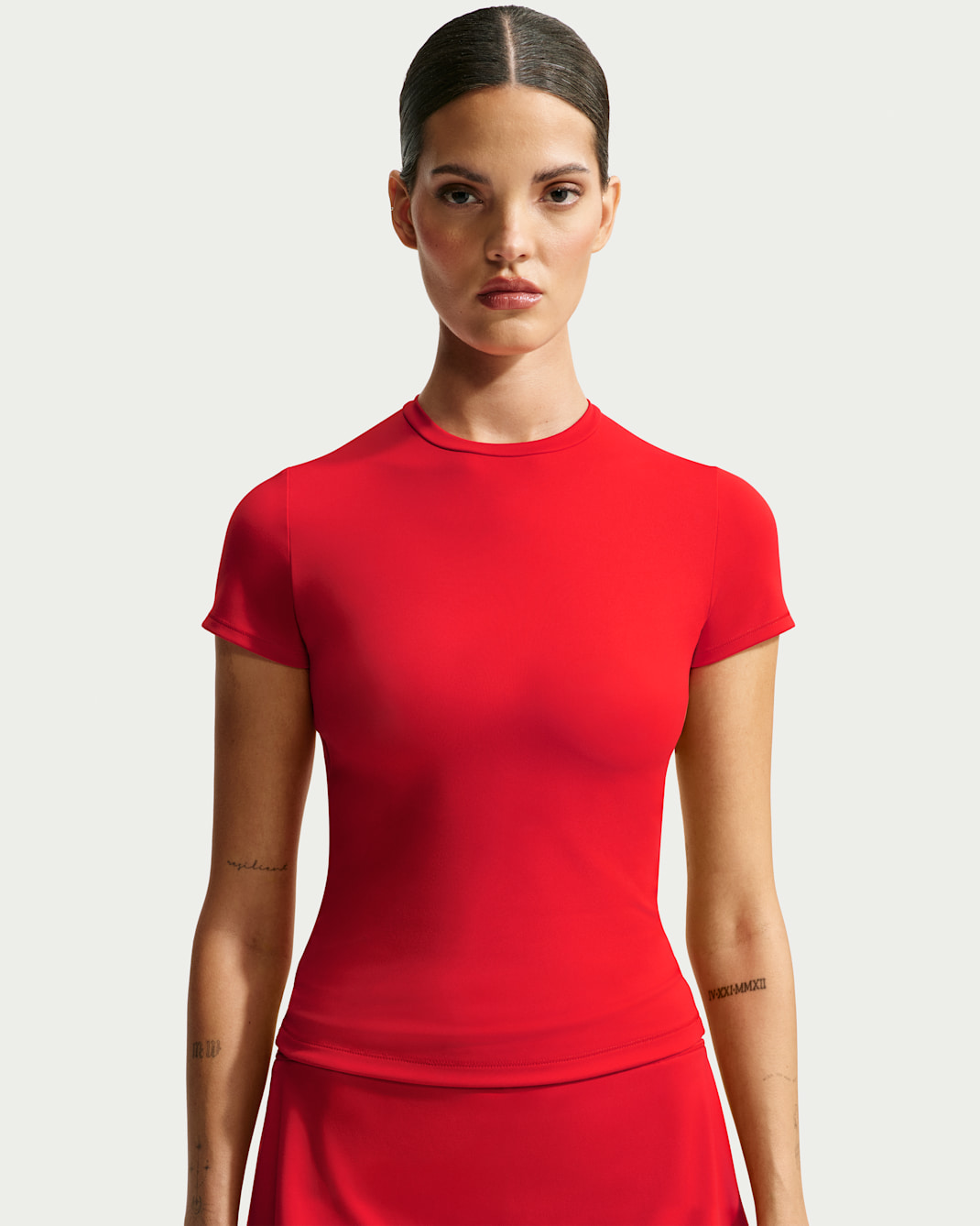 NikeSKIMS polstret baby-T-skjorte i matt stoff til dame - University Red