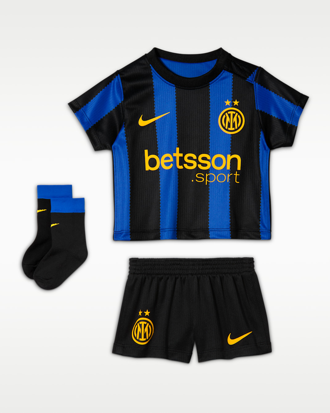 Inter Milan 2026 Stadium Home Baby/Toddler Nike Football Replica 3-Piece Kit - Lyon Blue/Black/University Gold