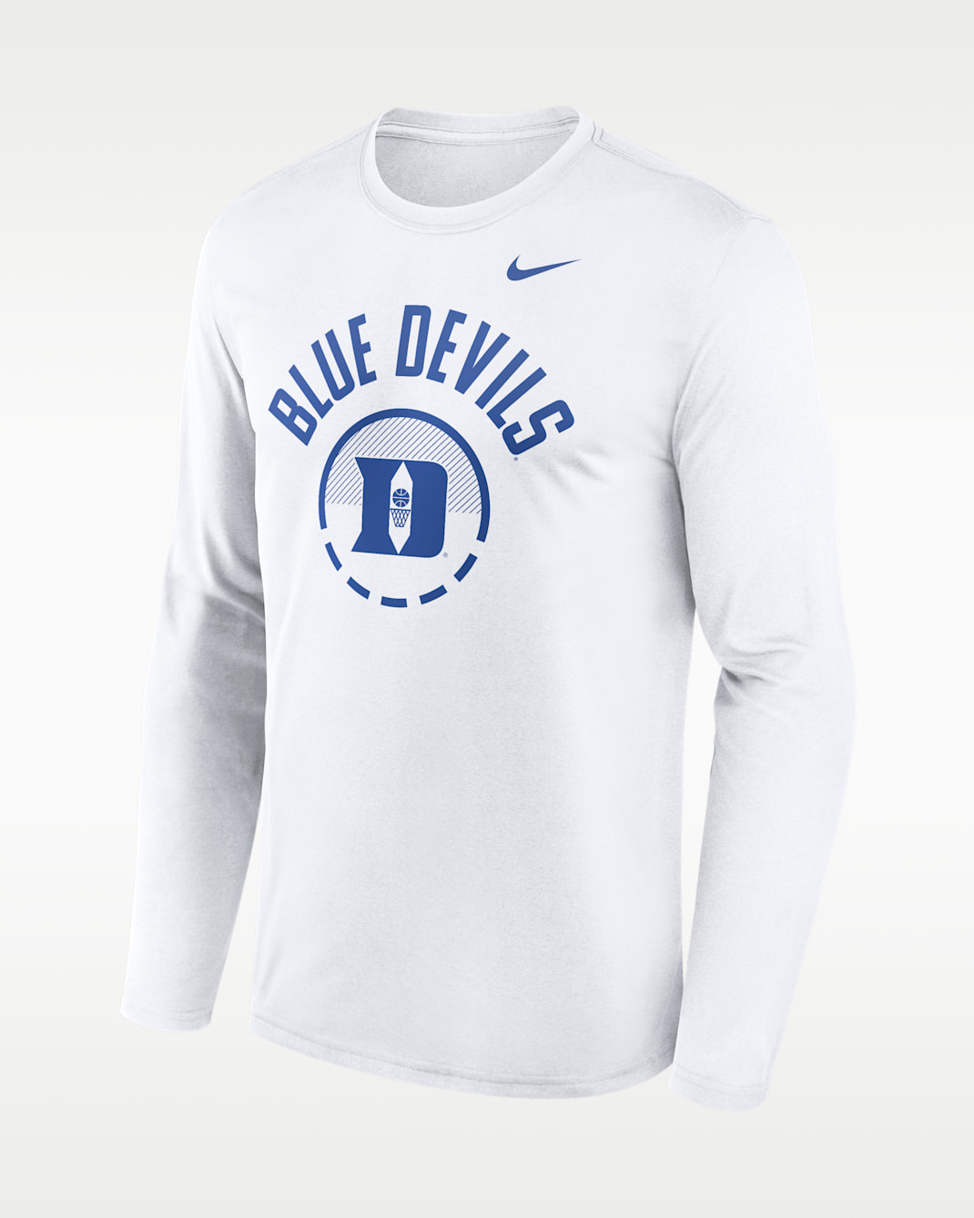 Playera de manga larga universitaria Nike Dri-FIT para hombre Duke Courtside - Blanco