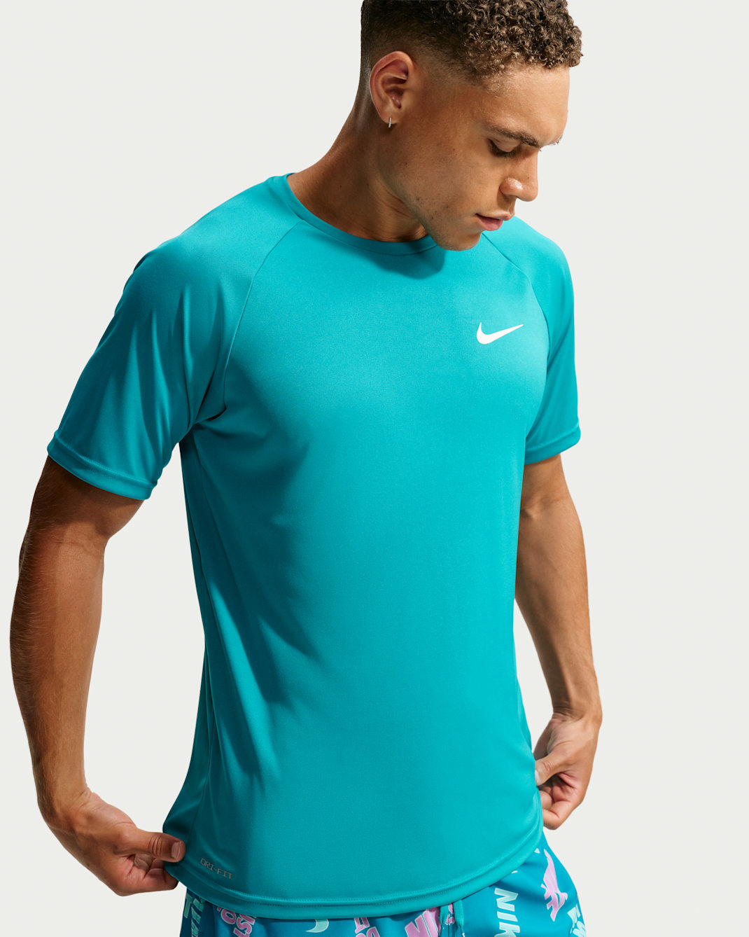 Nike Swim Hydroguard Essential Men's Dri-FIT UV Short Sleeve Top - Energy
