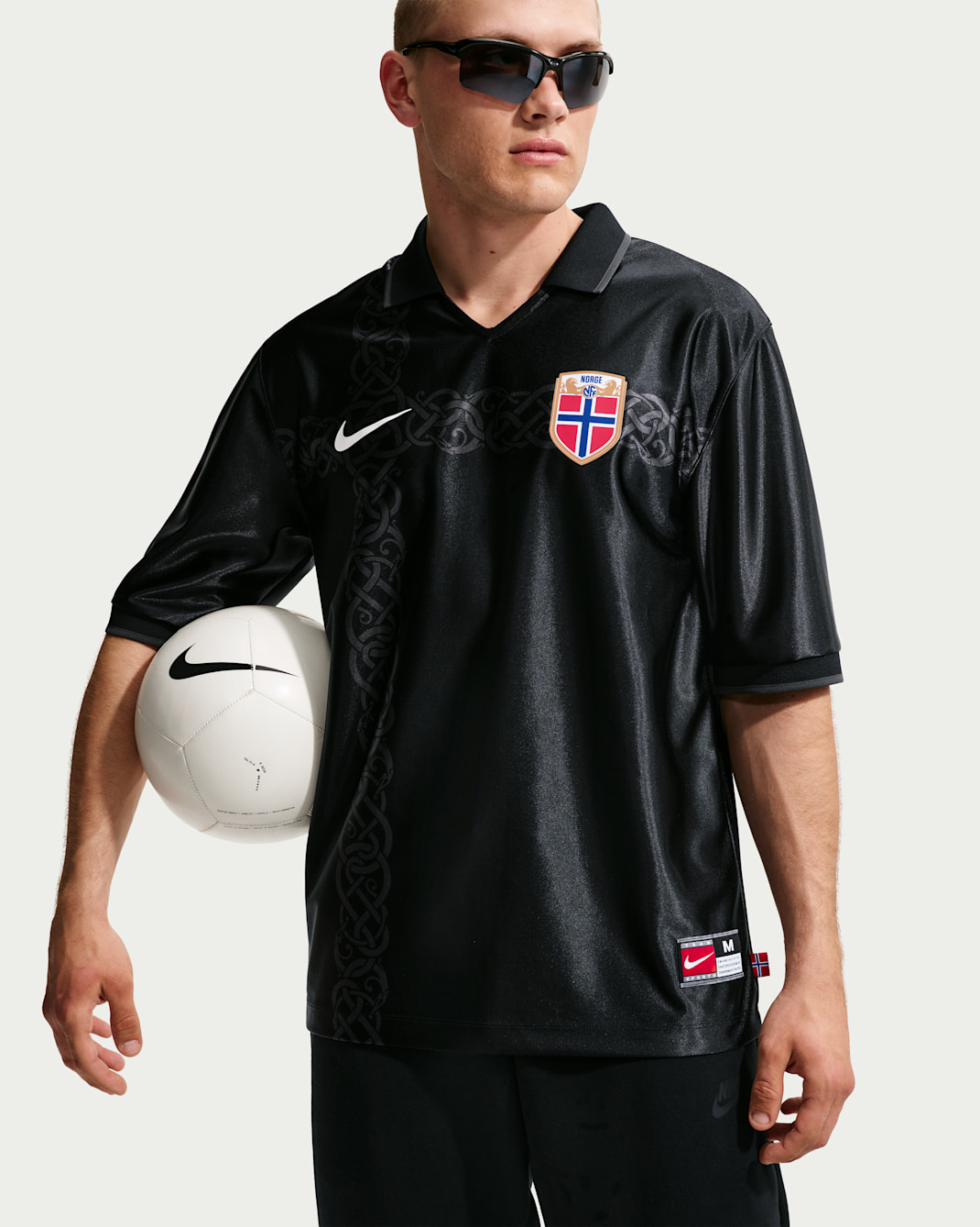 Noruega Energy Camiseta de fútbol de manga corta Nike Dri-FIT - Hombre - Negro/Blanco