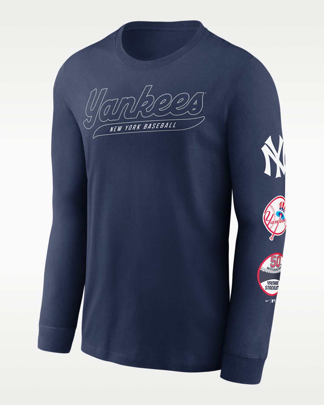 New York Yankees Cooperstown Knockout Men's Nike MLB Long-Sleeve T-Shirt - Navy