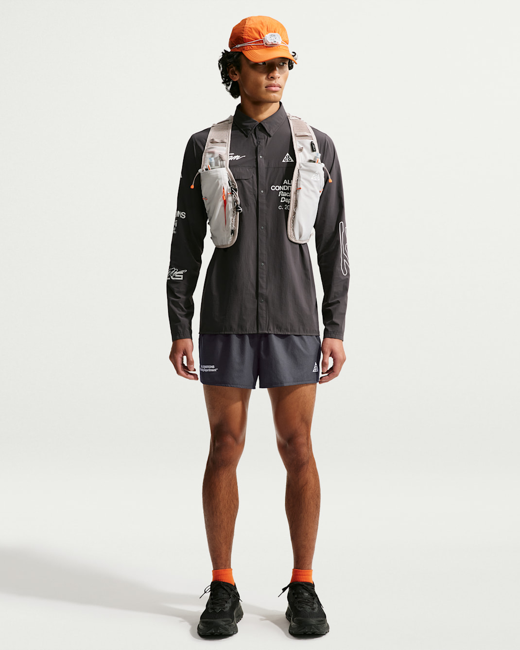 ACG Trailwind Men's Dri-FIT ADV Trail-Running Shorts - Dark Smoke Grey/White