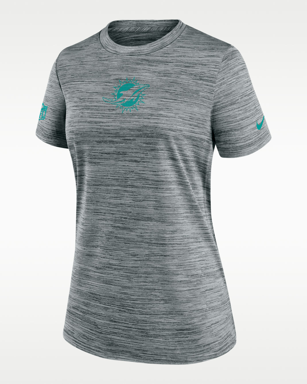 Miami Dolphins Sideline Team Issue Velocity Women's Nike Dri-FIT NFL T-Shirt - Grey Heather