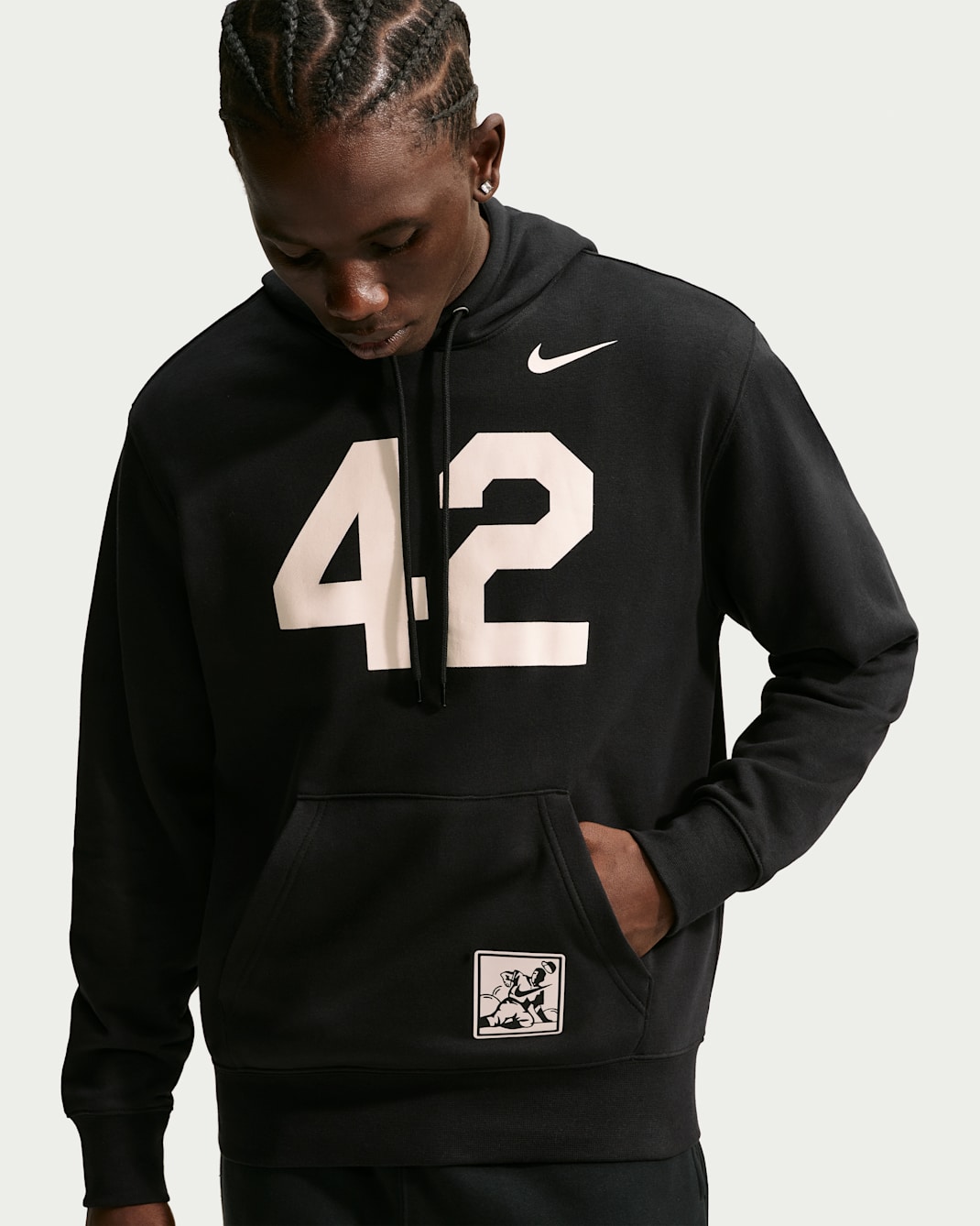 Nike Sportswear Club "Jackie Robinson" Men's Pullover Hoodie - Black