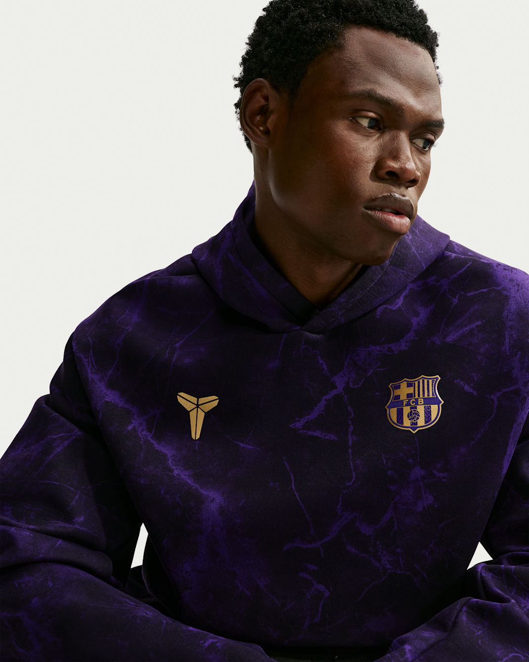 FC Barcelona Away Men's Kobe Soccer Pullover Hoodie