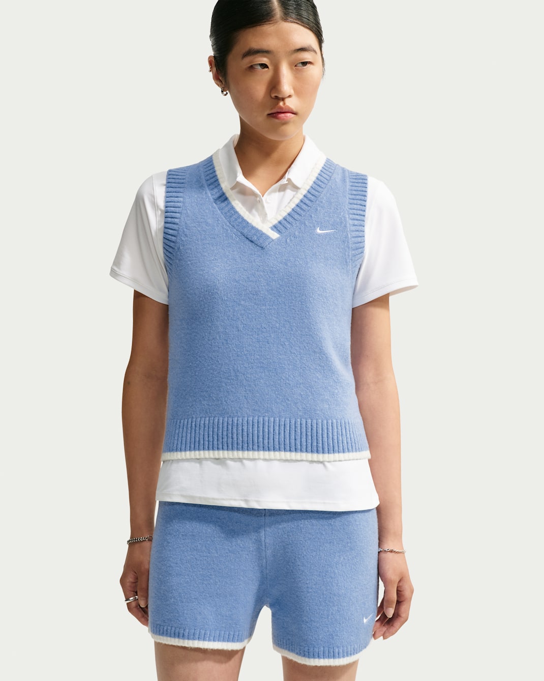 Nike Sportswear Chill Knit Women's Loose Sleeveless Jumper - Work Blue/White/White