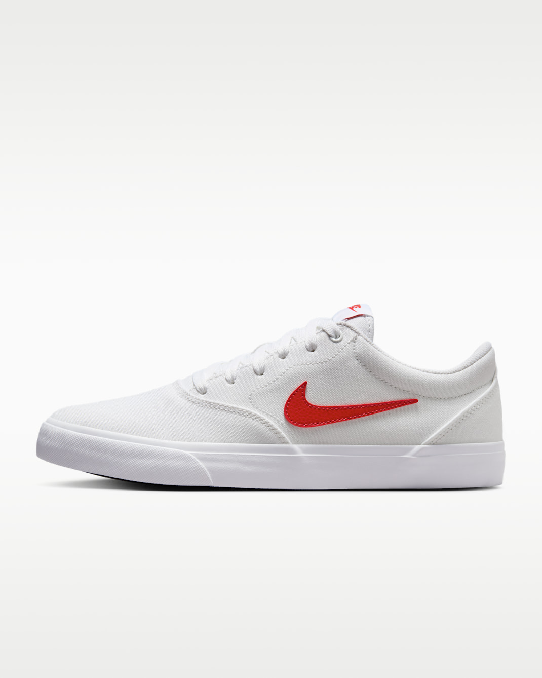 Nike Charge Canvas Men's Shoes - White/White/White/University Red