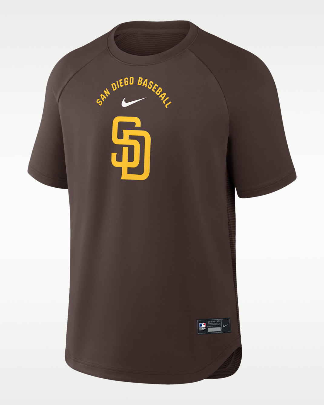San Diego Padres Authentic Collection Batting Practice Pregame Men's Nike Dri-FIT MLB Top - Brown