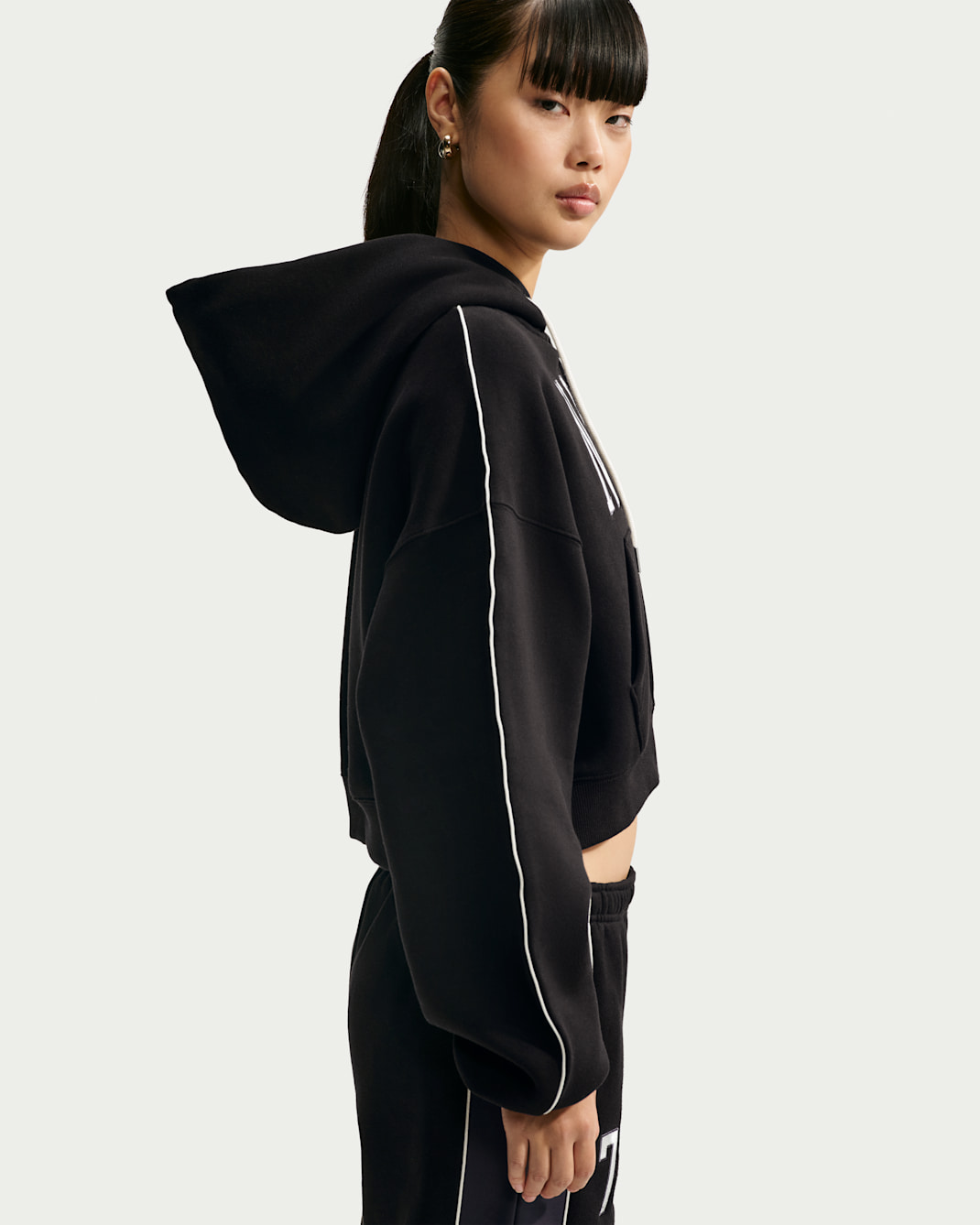Nike Studio Fleece Medium Weight Women's Oversized Full-Zip Cropped Hoodie