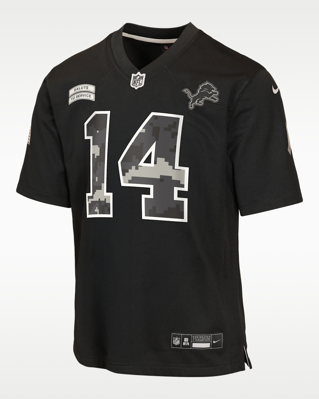 Amon-Ra St. Brown Detroit Lions Salute to Service Big Kids' Nike NFL Game Jersey - Black