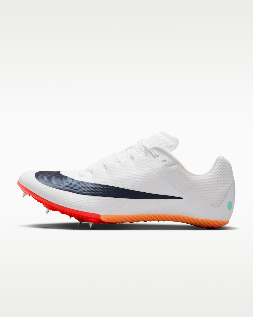 Nike Zoom Rival Sprint Track & Field Sprinting Spikes - White/Bright Crimson/Hyper Turquoise/Obsidian