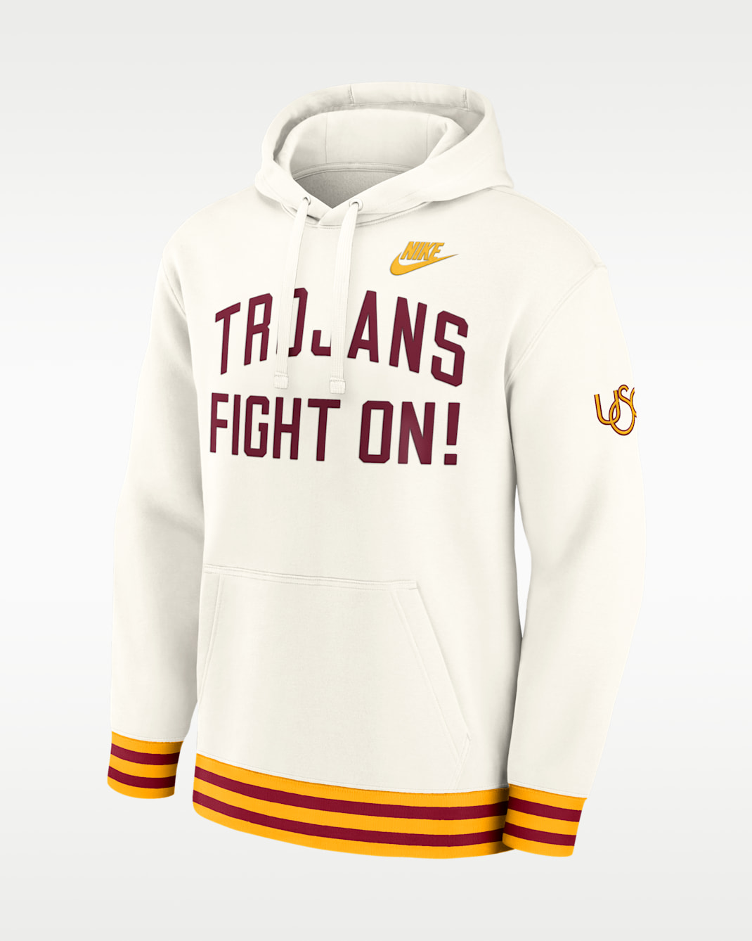 USC Legacy Men's Nike College Pullover Hoodie - Cream/Gold