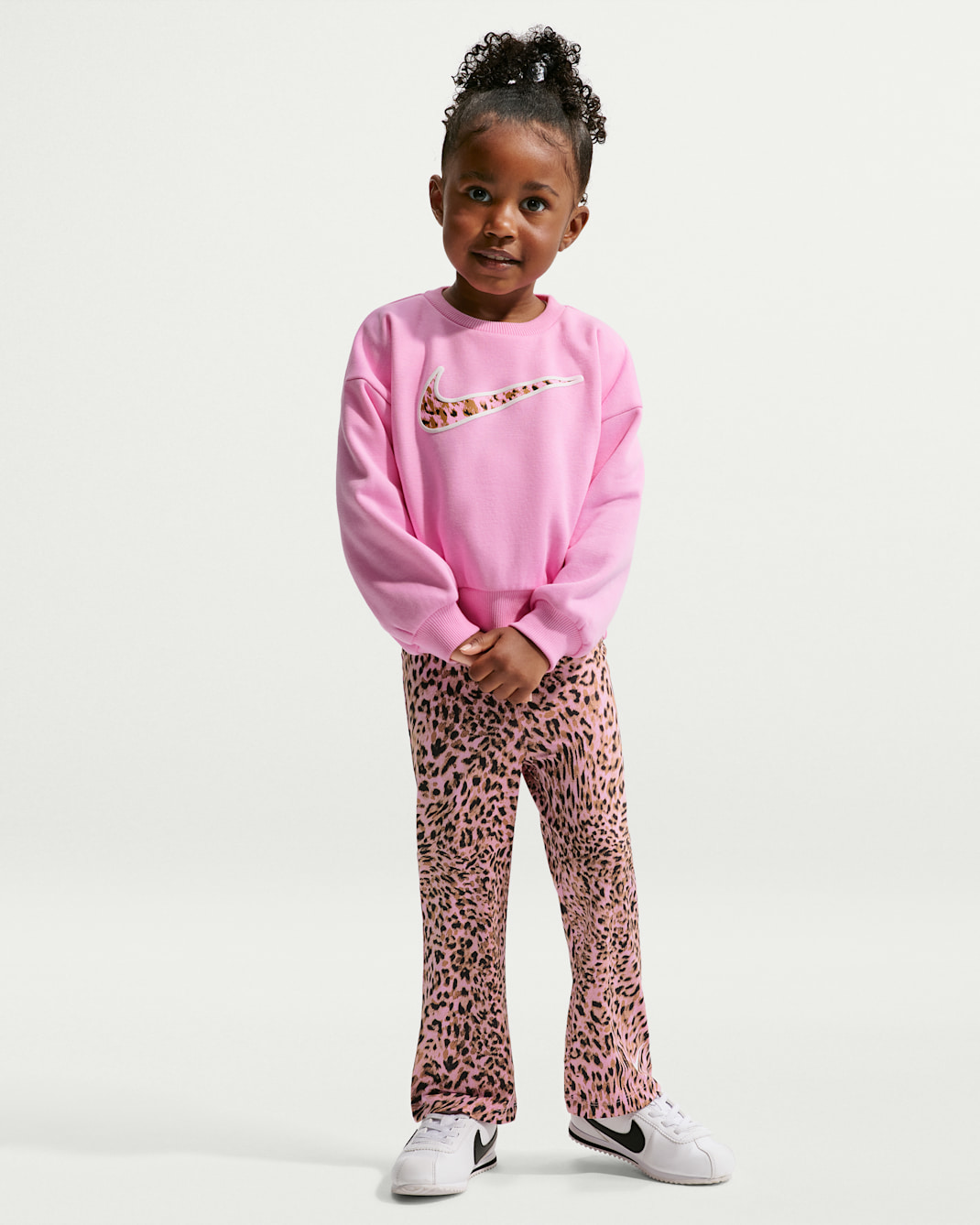 Nike Toddler Crew and Printed Leggings Set - Pink Rise