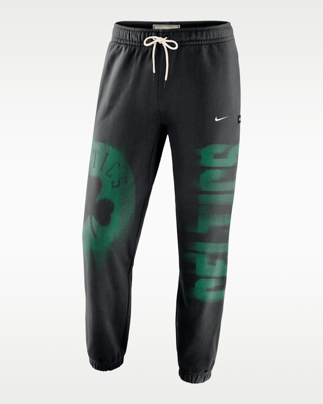 Pants de básquetbol de tejido Fleece Therma-FIT para hombre Boston Celtics Standard Issue - Negro/Blanco