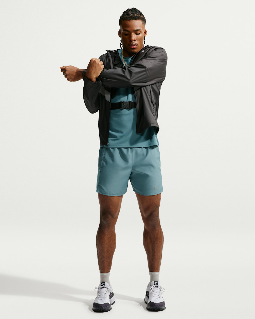 Nike Miler Men's Dri-FIT 5" Brief-Lined Running Shorts - Smokey Blue/Cerulean