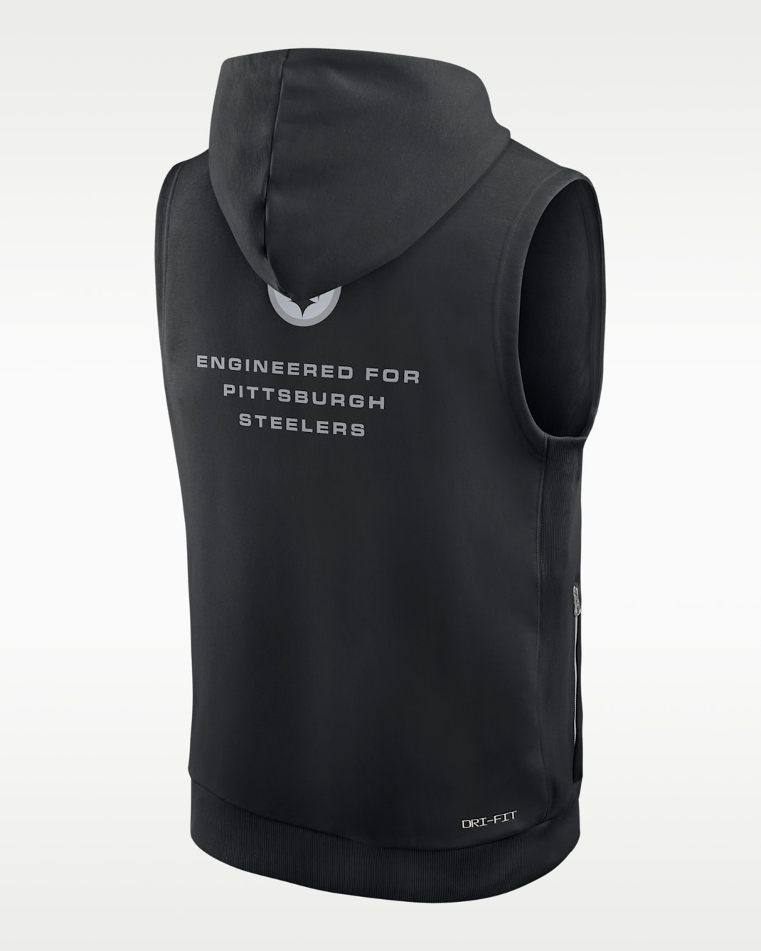 Pittsburgh Steelers Sideline Men's Nike Dri-FIT NFL Sleeveless Pullover Hoodie - Black