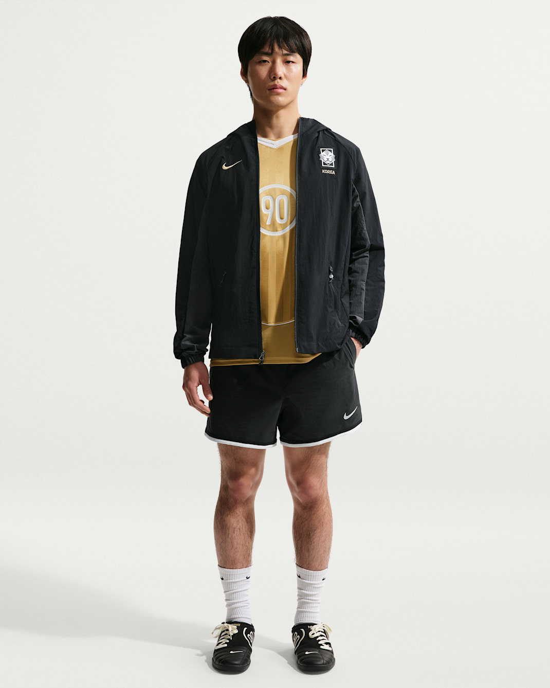 나이키 남성 드라이 핏 5인치 축구 쇼츠 - 오프 누아르/오프 누아르/서밋 화이트/서밋 화이트