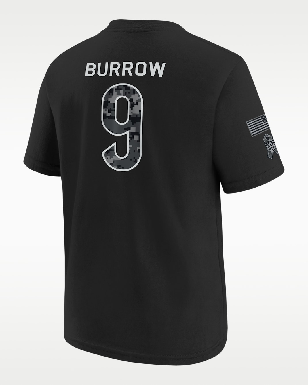 Joe Burrow Cincinnati Bengals Salute to Service Big Kids' Nike NFL T-Shirt