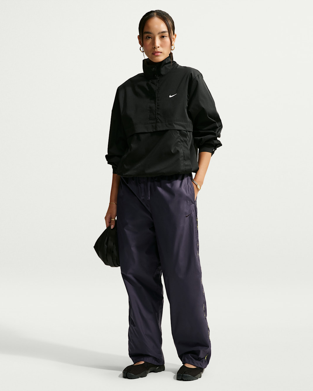 Nike Sportswear Women's Loose Reversible Checked Trousers - Gridiron/Black