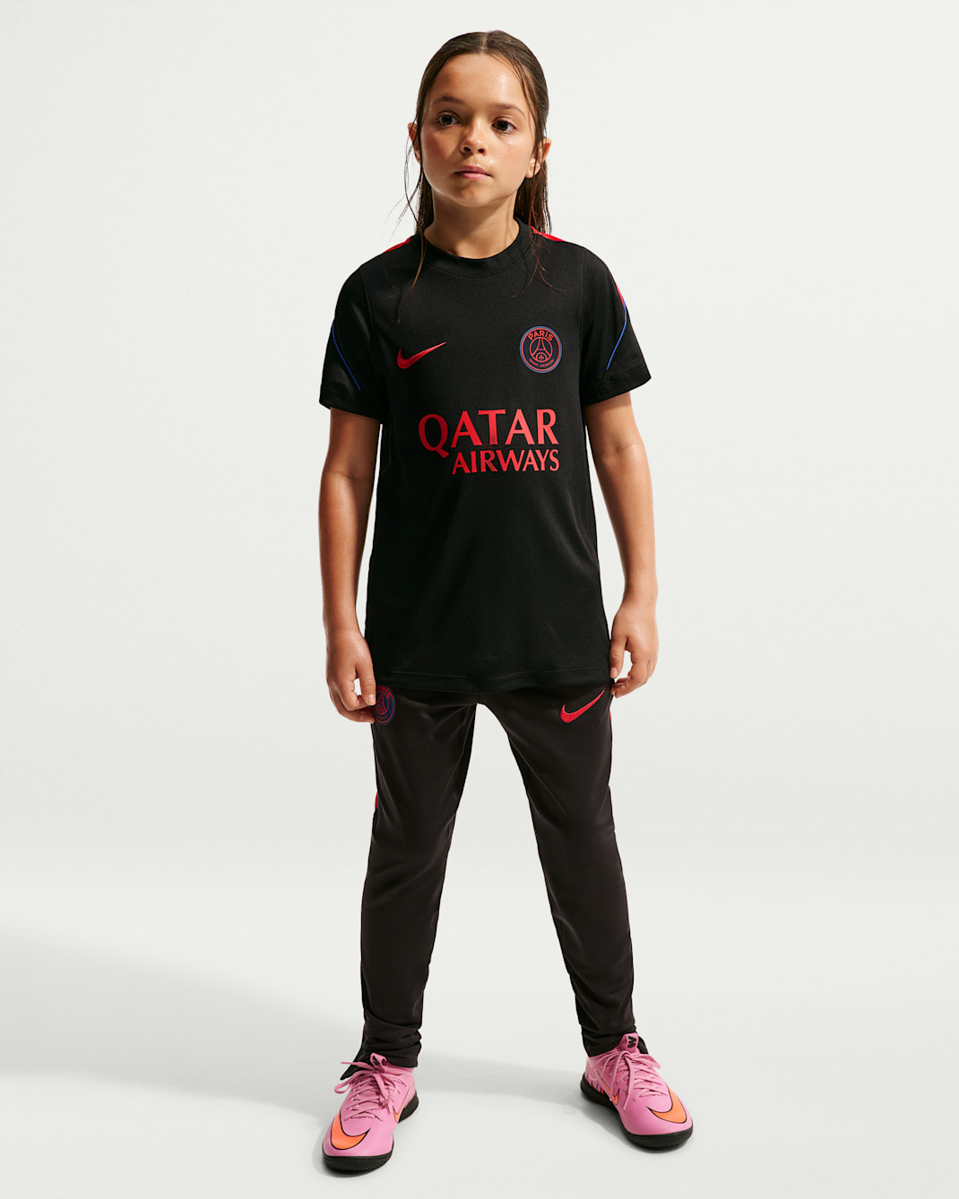 Paris Saint-Germain Strike Big Kids' Nike Soccer Dri-FIT Short-Sleeve Top