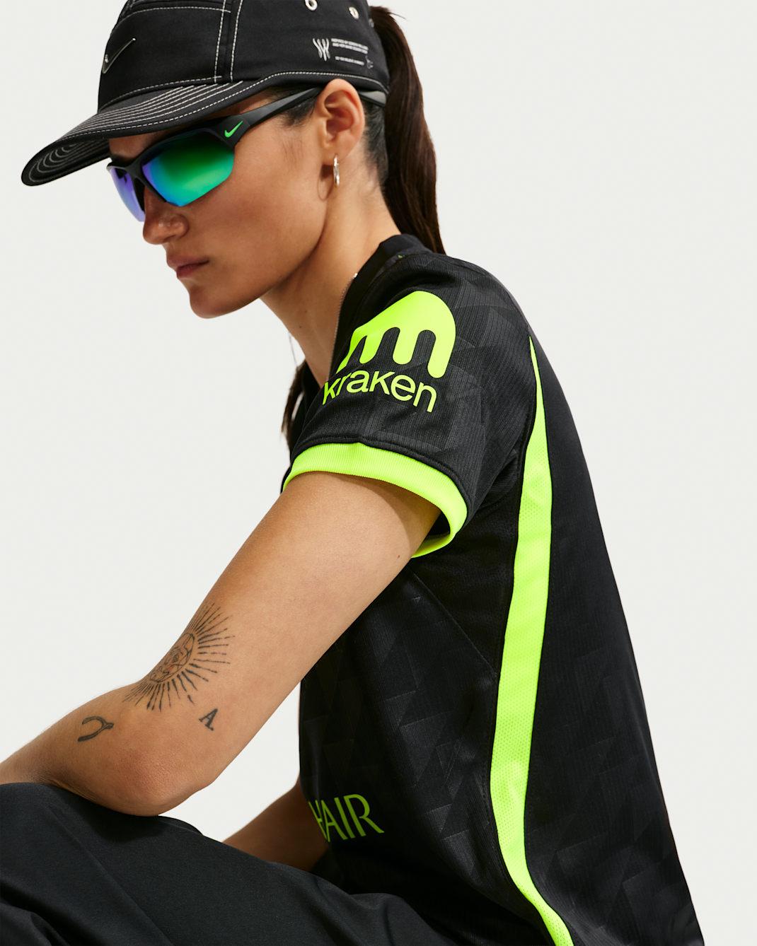 Atlético Madrid 2026/27 Stadium Away Women's Nike Dri-FIT Football Replica Shirt - Black/Volt/Volt