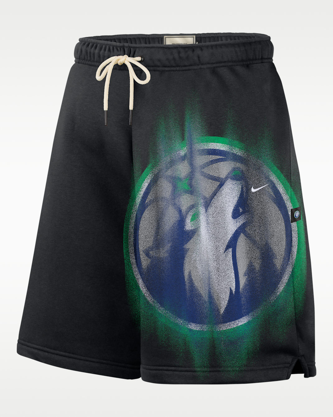 Shorts de básquetbol de tejido Fleece para hombre Minnesota Timberwolves Standard Issue Nike - Negro/Blanco