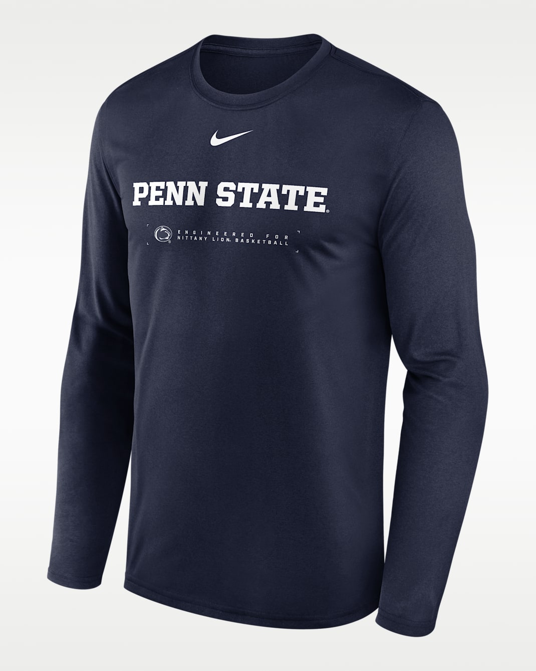 Penn State Courtside Basketball Shootaround Legend Men's Nike Dri-FIT College Long-Sleeve T-Shirt - Navy