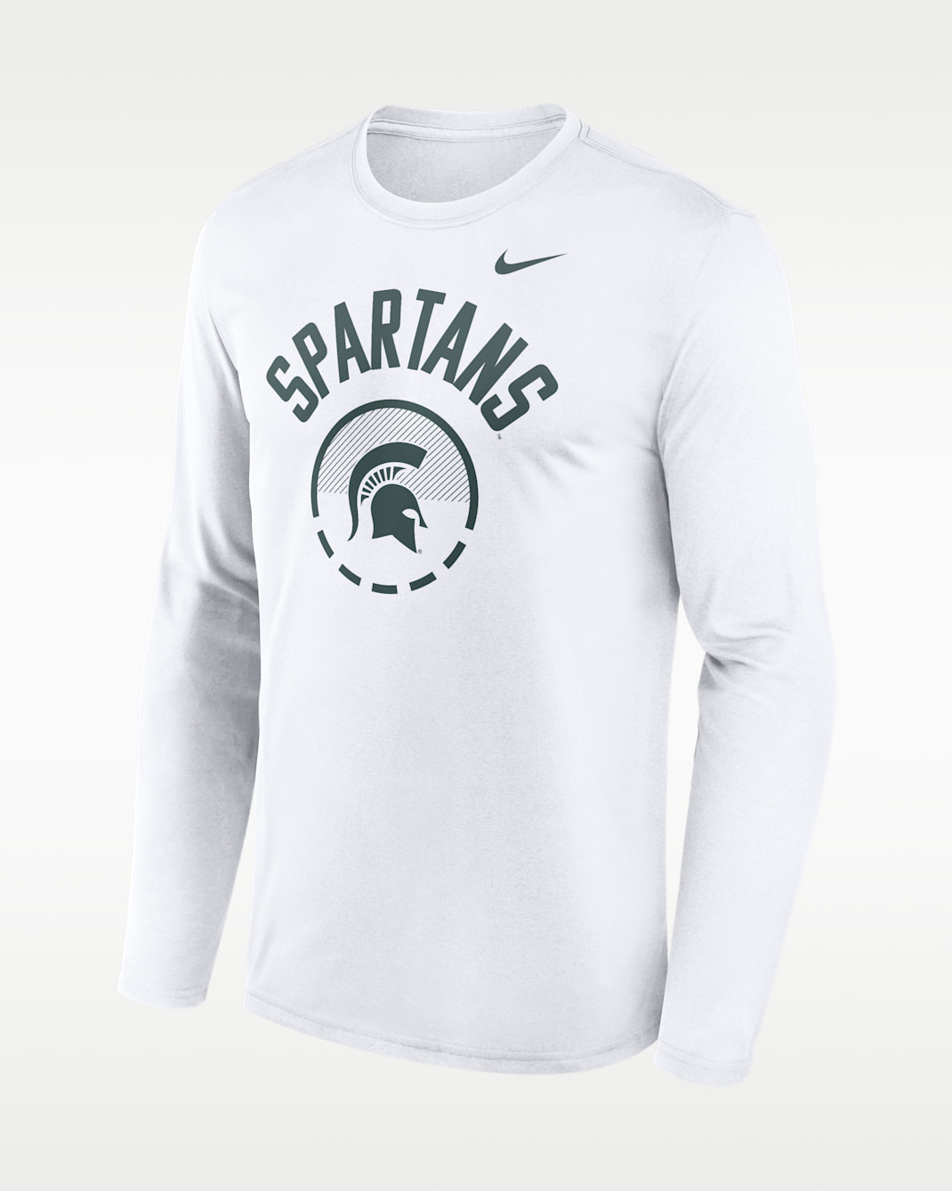 Michigan State Courtside Men's Nike Dri-FIT College Long-Sleeve T-Shirt - White