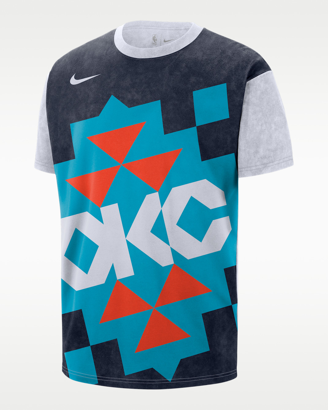 Playera Nike de la NBA Max90 para hombre Oklahoma City Thunder Essential City Edition - Azul marino universitario/Blanco