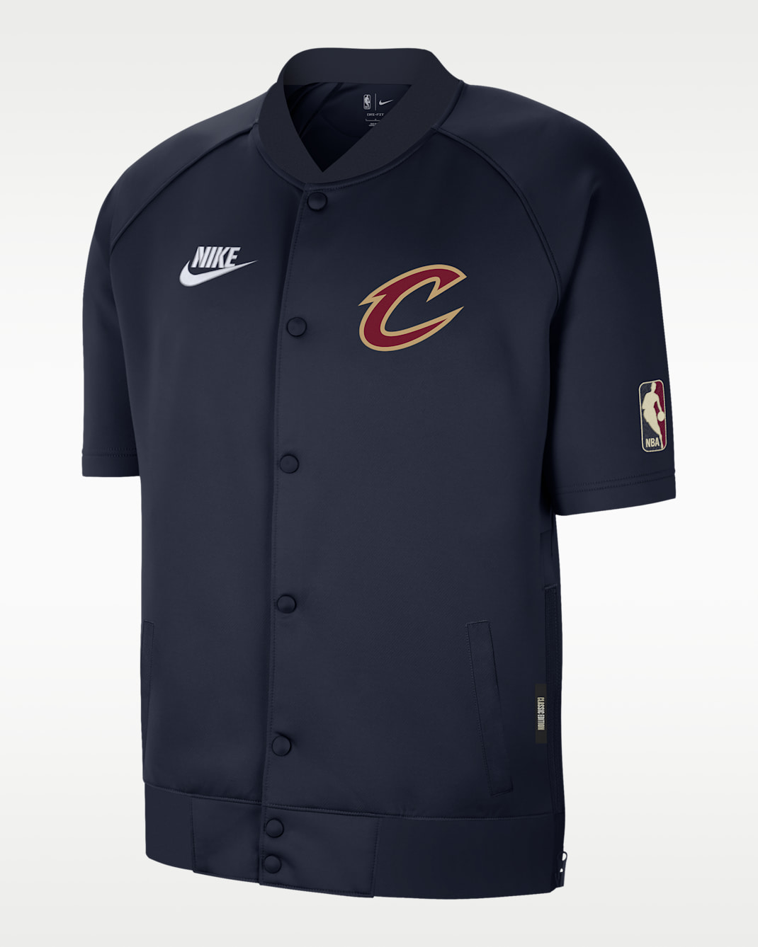 Cleveland Cavaliers Hardwood Classics Men's Nike Dri-FIT NBA Short-Sleeve Jacket - College Navy