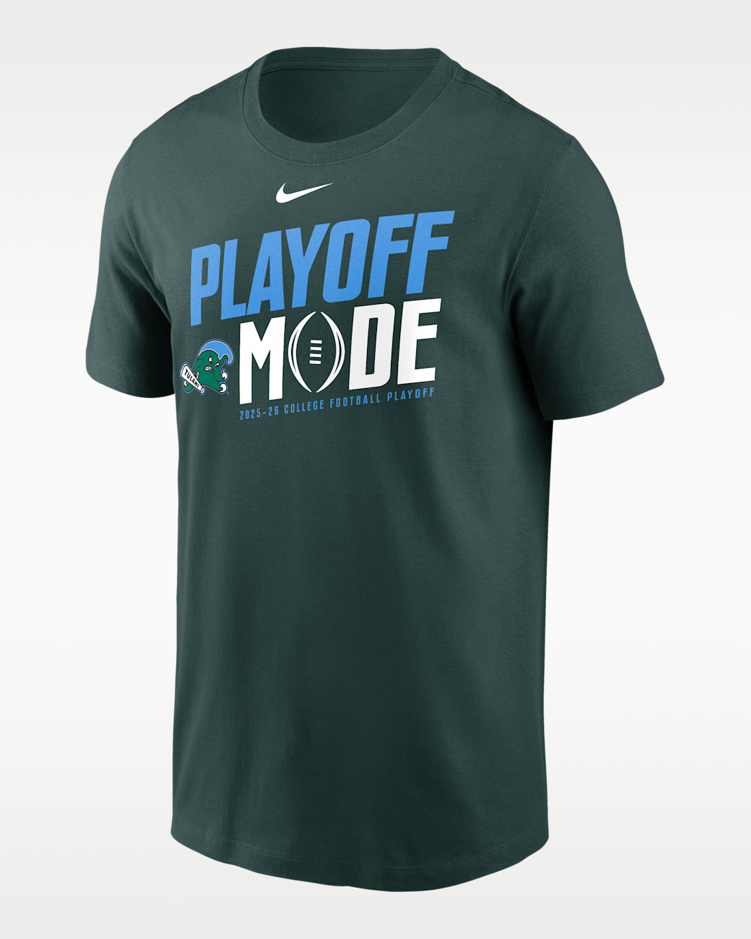 Tulane 2025/26 College Football Playoff Bound Pass Protection Men's Nike College T-Shirt - Green