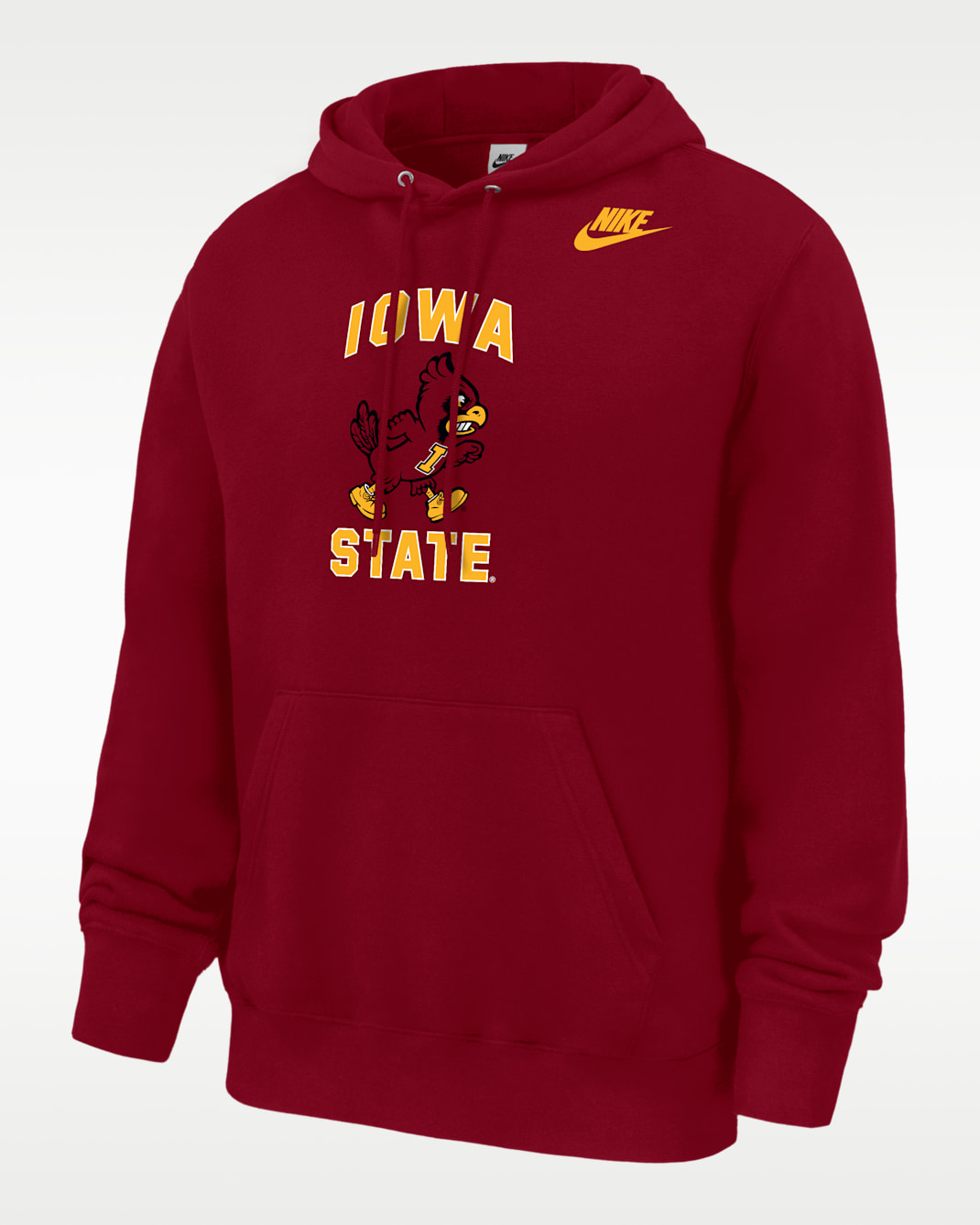 Sudadera con gorro sin cierre Nike Futbol de tejido Fleece para hombre Iowa State Cyclones Club - Carmesí team
