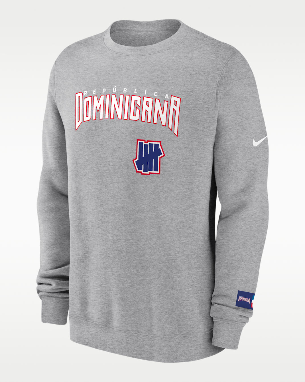 Dominican Republic National Baseball Team 2026 World Baseball Classic Complex Undefeated Men's Nike Pullover Crew - Dark Grey Heather
