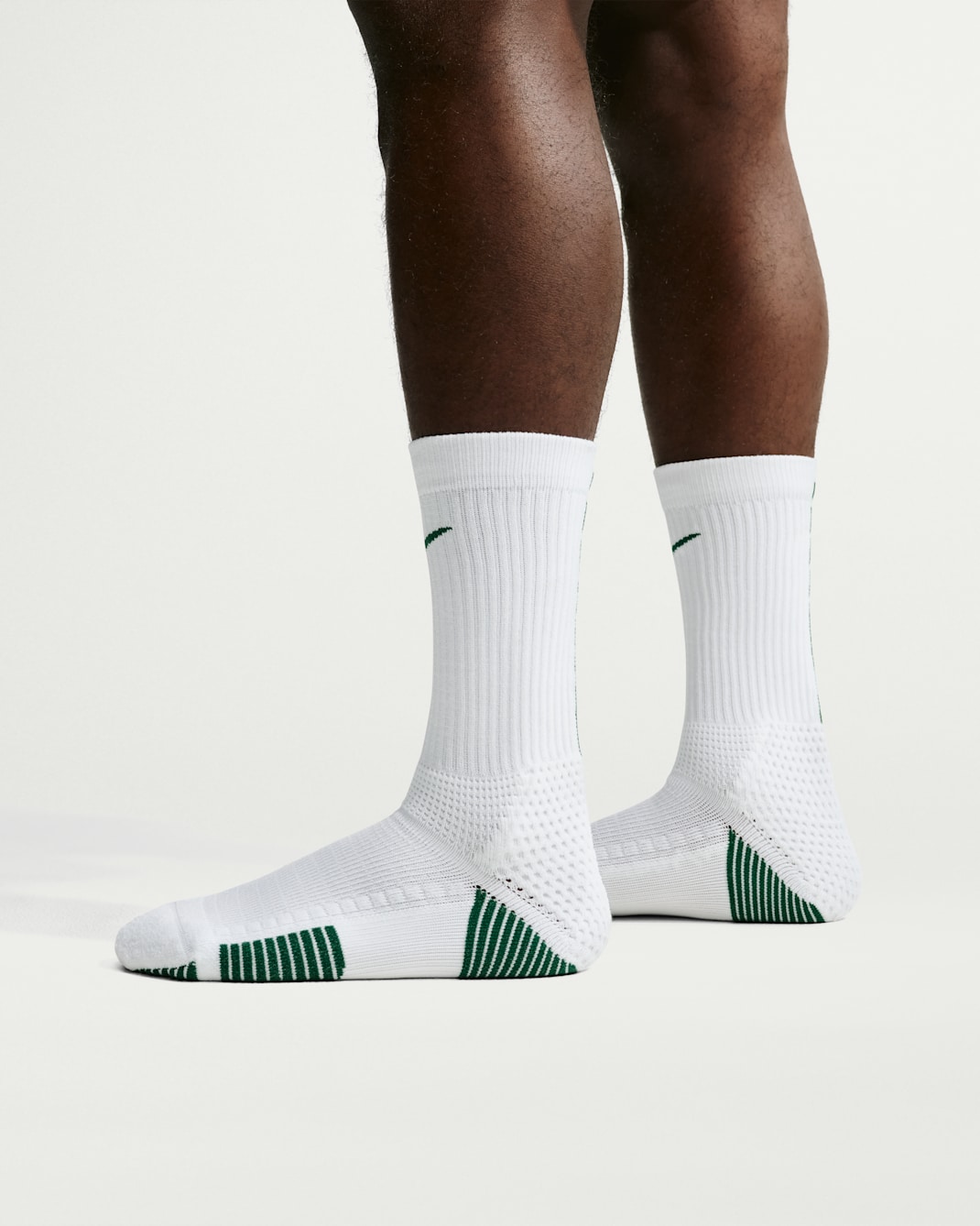Nike Elite 2.0 Cushioned Crew Socks (1 Pair) - White/Gorge Green/Gorge Green