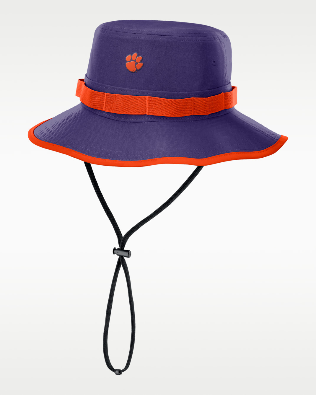 Gorro tipo pescador universitario Nike Dri-FIT para hombre Clemson Sideline Apex Gameday Boonie - Morado