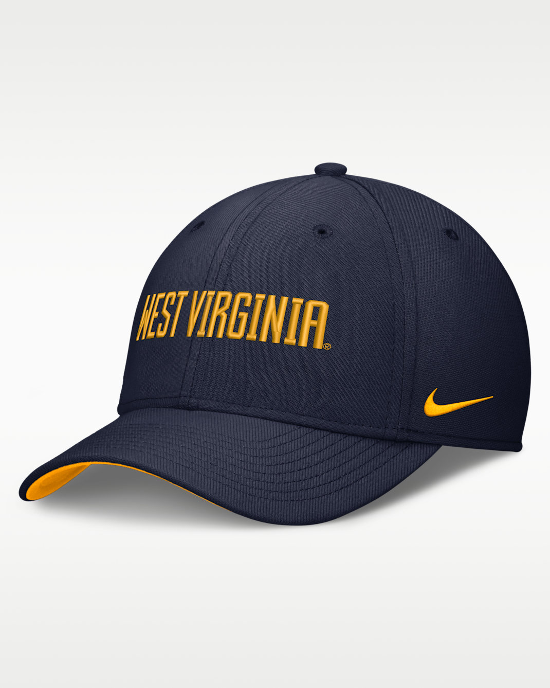 West Virginia Classic Swooshflex Men's Nike Dri-FIT College Hat - Navy