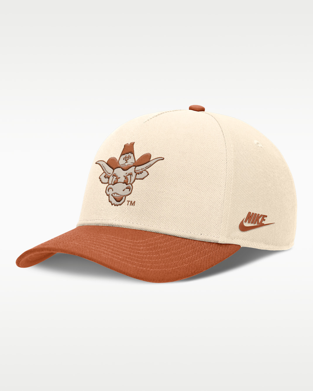 Gorra universitaria ajustable Nike Dri-FIT para hombre Texas Primetime Rise Academic - Natural
